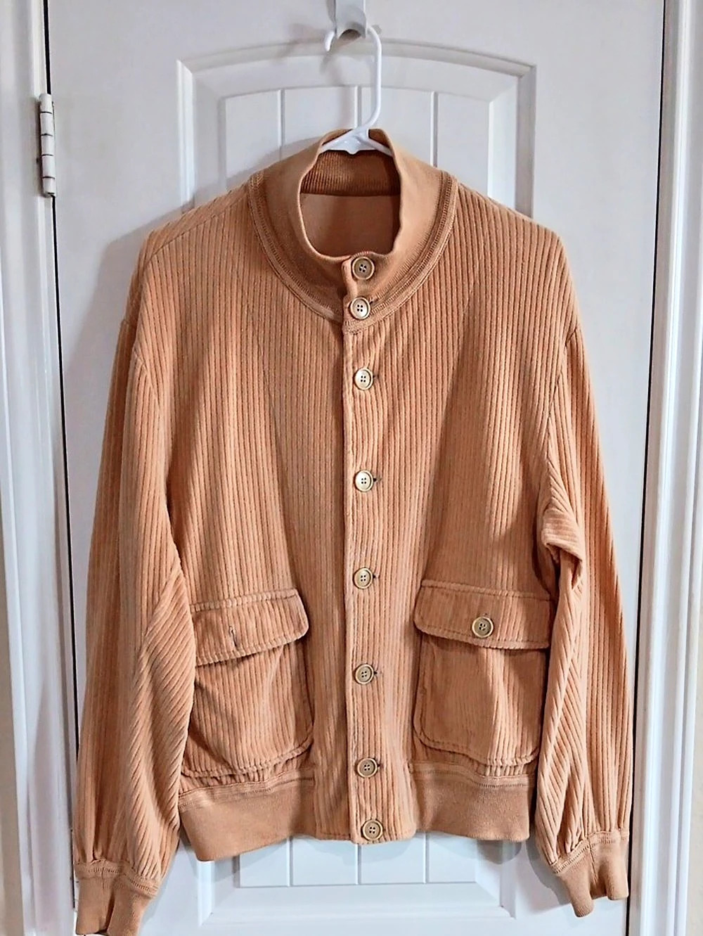 Vtg Schiatti Mare Italy Sand Raglan Corduroy Valstarino Jacket IT 48 Y2K Boho